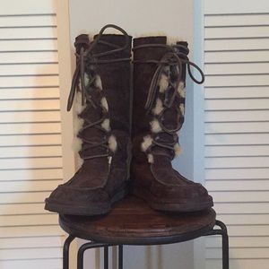 Ugg Suede Lace Up Boots